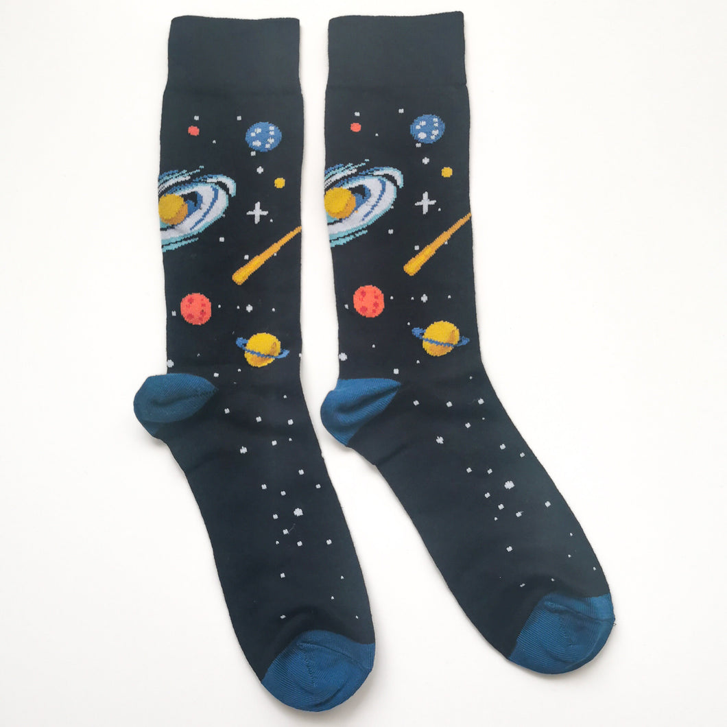Space Socks | NASA, Saturn, Mars, Earth, Jupiter, Mercury, Venus, Neptune, Uranus | Geek, Nerd, Cool Socks