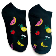Load image into Gallery viewer, Fruity Trainer Socks | Watermelons, Strawberries, Pineapples, Cherries, Bananas, Avocado | Soft, Bright, Happy Cotton Socks