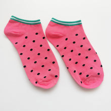 Load image into Gallery viewer, Fruity Trainer Socks | Watermelons, Strawberries, Pineapples, Cherries, Bananas, Avocado | Soft, Bright, Happy Cotton Socks