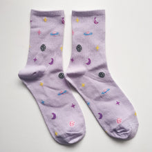Load image into Gallery viewer, Cute Space Socks | NASA, Saturn, Moon, Galaxy, Milky Way, Stars | Soft Cotton