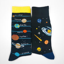 Load image into Gallery viewer, Space Socks | NASA, Saturn, Mars, Earth, Jupiter, Mercury, Venus, Neptune, Uranus | Geek, Nerd, Cool Socks