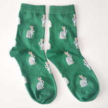 Load image into Gallery viewer, Elephant, Rabbit, Alpaca Socks | Animals, Wildlife, Elephants, Bunnies, Llamas | Happy, Soft, Fun Socks
