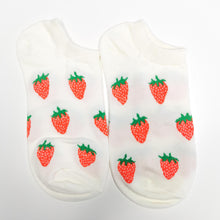 Load image into Gallery viewer, Fruity Trainer Socks | Watermelons, Strawberries, Pineapples, Cherries, Bananas, Avocado | Soft, Bright, Happy Cotton Socks