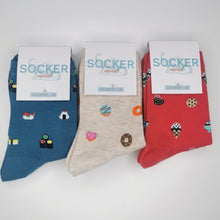 Load image into Gallery viewer, Tasty Food Socks | Sushi, Donuts, Cookies, Ice Cream, Coffee | Colourful, Soft, Bright and Happy Socks
