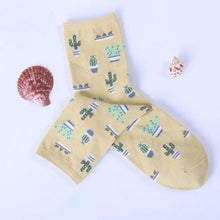 Load image into Gallery viewer, Cactus Socks | Adult UK Size 2-6 | Cacti, House Plants, Flowers, | Colourful, Happy, Soft, Unisex Socks