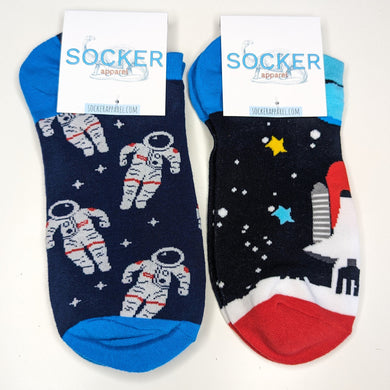Space Unisex Trainer Socks | Adult UK Size 5-9 | NASA, Rockets, Planets