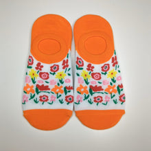 Load image into Gallery viewer, Colourful Flower No-Show Socks | Adult UK Size 3-7 | Cute Floral Pattern
