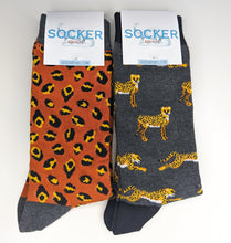 Load image into Gallery viewer, Cheetah Unisex Socks | Adult UK Size 6-10 | Soft Cotton, Bright Animal Socks
