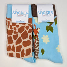 Load image into Gallery viewer, Giraffe Unisex Socks | Adult UK Size 5-9 | Soft Cotton, Cute Bright Animal Socks