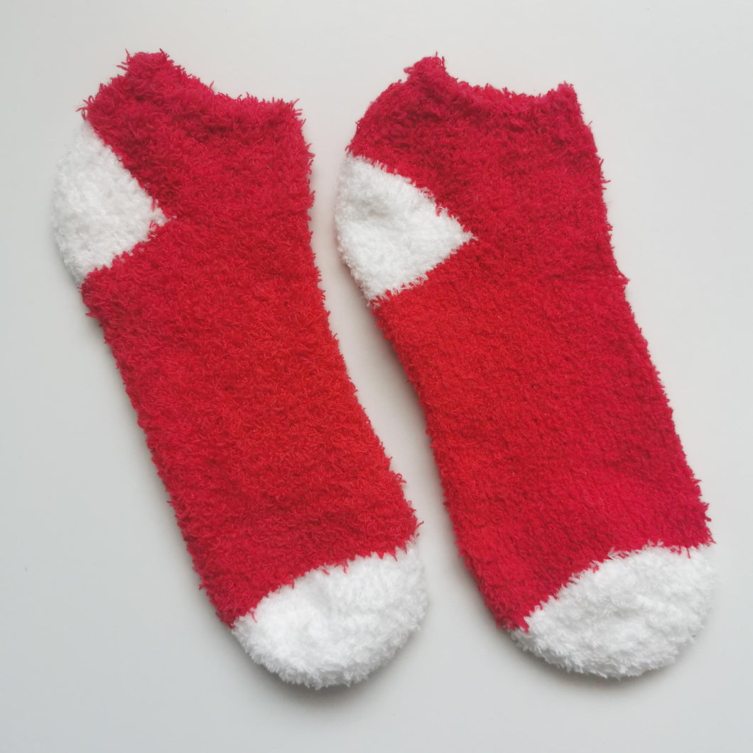 Fleece Christmas Trainer Socks