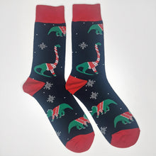 Load image into Gallery viewer, Christmas Dinosaurs Socks
