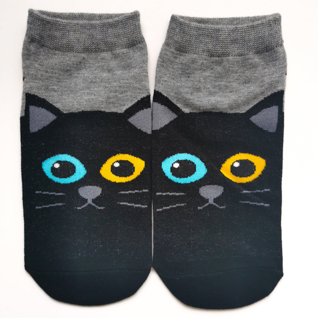 Cute Cat Socks | Trainer Summer Cotton Socks | Adorable Happy Socks