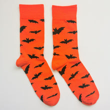 Load image into Gallery viewer, Halloween Socks | Bats, Pumpkins, Frankenstein, Mummy, Spooky | Soft Scary Cotton Socks
