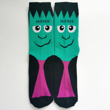 Load image into Gallery viewer, Halloween Socks | Frankenstein, Mummy, Pumpkin, Spooky | Soft Scary Cotton Socks

