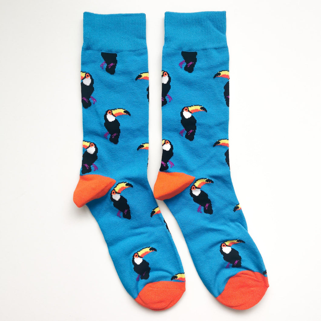 Toucan Socks | Cute Cotton Animal Socks | Plush Colourful Happy, Fun Socks