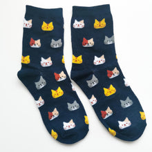 Load image into Gallery viewer, Cool Cats Socks | Animals, Cute Cats, Felines, Kittens | Fun, Happy, Soft, Bright Socks
