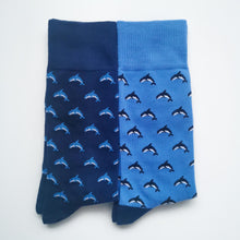 Load image into Gallery viewer, Dolphin Socks | Animals, Cute Designs, Ocean Life Socks | Soft, Colourful, Fun, Happy Unisex Socks
