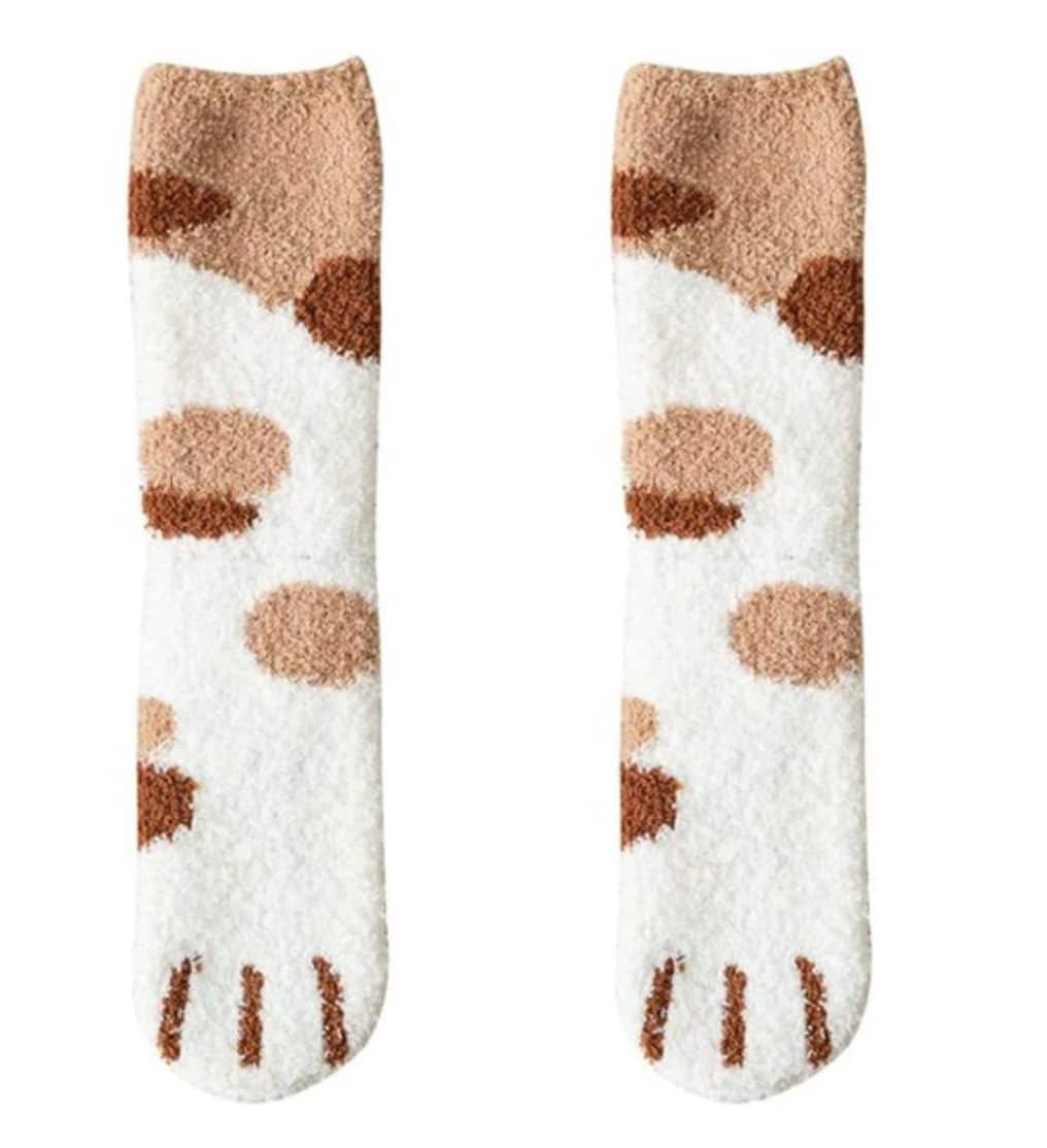 Winter Cat Socks | Warm Fleece, Cats, Cat Lovers | Kittens, Tabby Cat, Ginger Cat, Black Cat, Calico Cat