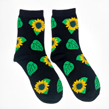 Load image into Gallery viewer, Flower Socks | Sunflower, Dandelion, Daisy, Lily, Spring, Leaves | Bright, Soft, Happy Cotton Socks
