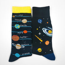 Load image into Gallery viewer, Space Socks | NASA, Saturn, Mars, Earth, Jupiter, Mercury, Venus, Neptune, Uranus | Geek, Nerd, Cool Socks
