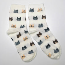 Load image into Gallery viewer, Cool Cats Socks | Animals, Cute Cats, Felines, Kittens | Fun, Happy, Soft, Bright Socks
