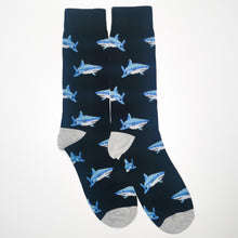 Load image into Gallery viewer, Shark Socks | Animals, Sea Life, Ocean Life, Jaws | Soft, Colourful, Fun, Happy Unisex Socks
