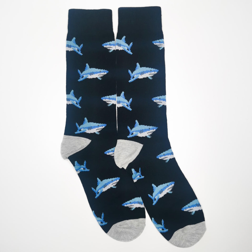 Shark Socks | Animals, Sea Life, Ocean Life, Jaws | Soft, Colourful, Fun, Happy Unisex Socks