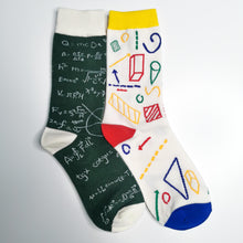 Load image into Gallery viewer, Maths Socks | Maths, Algebra, Shapes, Teacher Gift, Einstein | Soft Dress Socks
