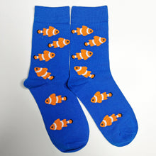 Load image into Gallery viewer, Tropical Fish Socks | Clownfish, Nemo, Dory, Blue Tang, Animals, Sea Life, Ocean Life Socks | Soft, Colourful, Fun Socks
