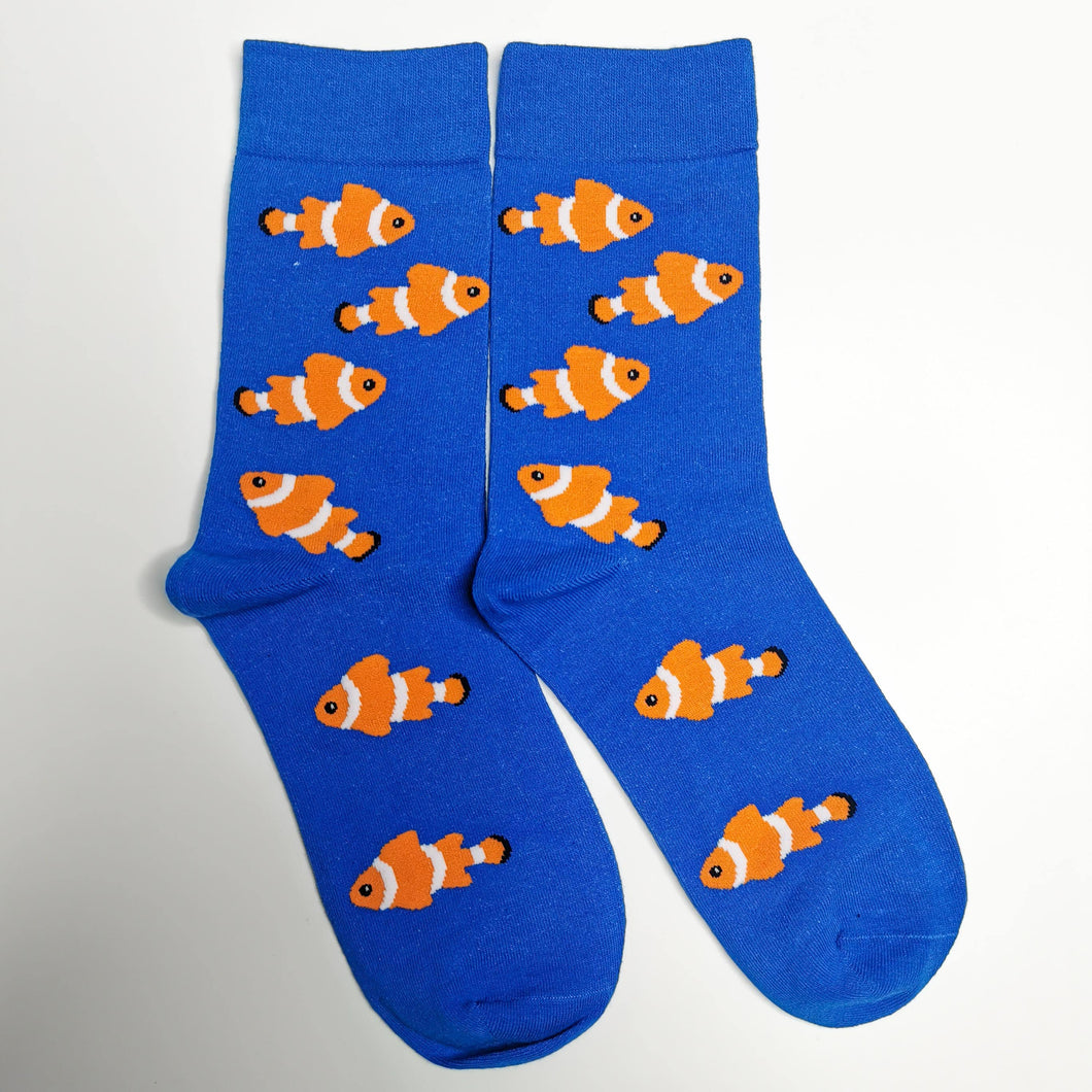 Tropical Fish Socks | Clownfish, Nemo, Dory, Blue Tang, Animals, Sea Life, Ocean Life Socks | Soft, Colourful, Fun Socks