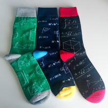 Load image into Gallery viewer, Algebra Unisex Socks | Adult UK Size 8-11 | Maths, Teacher Gift, Einstein, School | Soft Dress Socks
