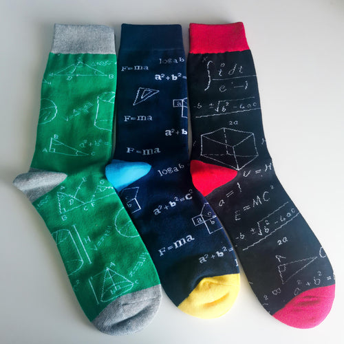 Algebra Unisex Socks | Adult UK Size 8-11 | Maths, Teacher Gift, Einstein, School | Soft Dress Socks