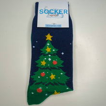 Load image into Gallery viewer, Glittery Christmas Tree Unisex Socks | Adult UK Size 7-11 | Festive Season Unisex Socks
