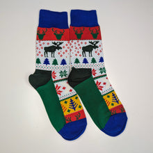 Load image into Gallery viewer, Colourful Reindeer Christmas Unisex Socks | Adult UK Size 6-10 | Festive Season Gift
